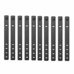 10pcs /Pack  125mm Silicone Cable Tie 4 Hole Wire Winder Fastener(Black)