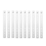 10pcs /Pack  125mm Silicone Cable Tie 4 Hole Wire Winder Fastener(White)