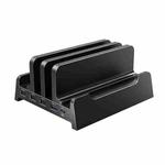 Vaydeer Multifunctional Dual-Slot Laptop Tablet Vertical Storage Stand, Spec: Docking Station Model