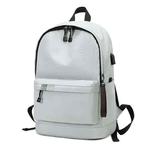 SKV B21071 Large Capacity Student School Bags Leisure Traveling Double Shoulder Laptop Backpack(Silver Gray)