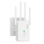 Urant U10 300Mbps 2.4G Wireless Repeater WiFi Signal Amplifier With 4 Antennas US Plug White