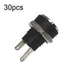 30pcs Electronic Equipment DC Female Power Socket With Nut, Needle Core: DC5.5x2.1MM