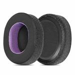 1pair Headset Sponge Earmuffs for SteelSeries Arctis Pro / Arctis 3 / 5 / 7, Color: Black Purple Ice Leather