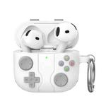 For AirPods 4 AhaStyle WG166 Personalised Game Console Shape Silicone Protective Case(White)