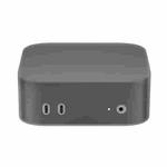 For Mac Mini M4 / M4 Pro 2024 Computer Host Dustproof Drop-Proof Silicone Protective Cover(Translucent Black)