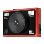 5K Digital Camera WiFi 72MP Dual Lens Auto Focus 18X Digital Zoom Student Color Filters CCD Beauty Camera(Red Black)