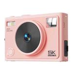 5K Digital Camera WiFi 72MP Dual Lens Auto Focus 18X Digital Zoom Student Color Filters CCD Beauty Camera(Pink)