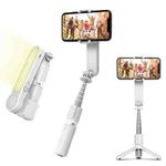 L09 Mini Handheld Folding Anti-shake Stabilizer Bluetooth Beauty Fill Light Selfie Stick(White)