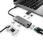 8-In-1 USB-C/Type-C Gigabit Ethernet Port Docking Station Hub HDMI 4K 60Hz
