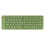 B023 Two Folding Portable Mini Wireless Bluetooth Keyboard Cell Phone Laptop Notebook Office Keyboard(Green)