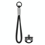 BRDRC Sports Camera Hand Lanyard With 1/4 inch Screw Loss Prevention Lanyard Wrist Strap Accessories(Black Rope Gray Knot)
