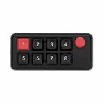 MKESPN 8-Key Wired Hot-Swappable Macro Definition Gaming Mechanical Keyboard With Knob(Black)
