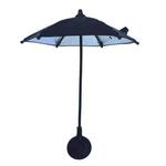 Magnetic Phone Mini Umbrella Waterproof Sunshade With Finger Ring(Black)