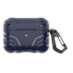For AirPods 4 Earbuds TPU Cover Case Vanguard Armor Storage Box(Dark Blue)