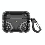 For AirPods Pro 2 Earbuds TPU Cover Case Vanguard Armor Storage Box(Black)