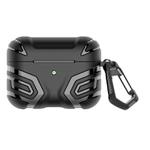 For AirPods Pro Earbuds TPU Cover Case Vanguard Armor Storage Box(Black)