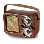 Retro Multifunctional Radio Bluetooth Speaker Handhled Audio Decoration Ornament(Woven Surface)