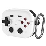 For AirPods Pro 2 Earbuds Cover Retro Game Console Protective Case with Lock Design(White)