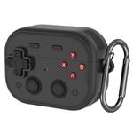 For AirPods Pro 2 Earbuds Cover Retro Game Console Protective Case with Lock Design(Black)