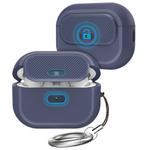 For AirPods Pro / Pro 2 AhaStyle JY17 Silicone Lock Protective Case(Blue)