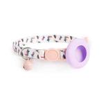 For Airtag Tracker Protective Case Cat Collar GPS Locator Protective Case With Bell(Pineapple Parrot)