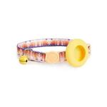 For Airtag Tracker Protective Case Cat Collar GPS Locator Protective Case With Bell(Orange Storm)