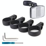 For AirTag Locator Reflective Taillight Bicycle Seat Tube Bracket Anti-Theft Tracker Accessories(White Light)