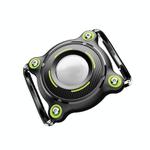 For AirTag Tracker Waterproof Protective Case Puppy Kitten Collar Metal Buckle Model Protective Cover(Black+Green PC)