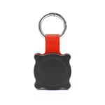 For AirTag Tracker Protective Case Full Cover Waterproof Locator Keychain Model Protective Case(Black Red)
