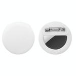 For AirTag GPS Tracker Round Silicone Case With Safety Pins Hidden Inside Clothes Shoes(White)