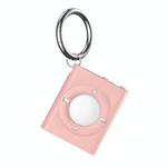 For AirTag Locator MP3 Style Protective Cover With Keychain(Pink)