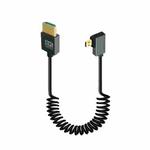 8K 60HZ HDMI 2.1 Spring Cable 0.5m Length, Spec: Micro HDMI Left Bend