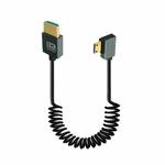 8K 60HZ HDMI 2.1 Spring Cable 0.5m Length, Spec: Mini HDMI Left Bend