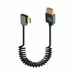 8K 60HZ HDMI 2.1 Spring Cable 0.5m Length, Spec: Mini HDMI Right Bend