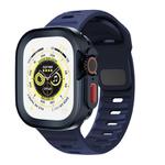 For Apple Watch 40/41mm Sport Loop Silicone Watch Strap + TPU Protective Case Set(Midnight Blue)