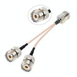 20cm UHF Female To 2 Female 1 In 2 Adapter Y Type PL-259 To SO239 RG316 Coaxial Feedthroughs