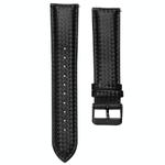 For Huawei / Samsung Galaxy Watch Universal Watch Strap Quick Release Carbon Fiber Leather Watch Band, Size: 20mm(Black Line)