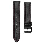 For Huawei / Samsung Galaxy Watch Universal Watch Strap Quick Release Carbon Fiber Leather Watch Band, Size: 20mm(Purple Line)