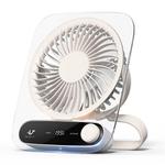 199-speed Desktop wall-mounted Fan With Handle & Light Built-in Aromatherapy Cotton(Clear White)