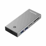 Blueendless M.2 Nvme/Sata Dual-Protocol Hard Disk Box HUB USB2.0 x 2 + SD/TF2.0