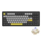 Ajazz AK870 Wireless Bluetooth Tri-mode Mechanical Keyboard RGB DIY Custom Hot Swap Gaming Keyboard, Style: Gift Axis Black