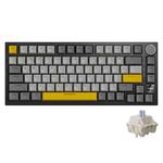 Ajazz AK820 Pro Wireless Bluetooth Tri- mode Custom Hot Swap Gasket Mechanical Gaming Keyboard With TFT Screen, Color: Gift Axis Black