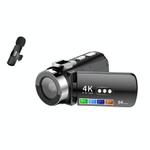 WiFi HD 4K Lightless Colorful Night Vision Digital Video Camera, Color: Black + Wireless Noise Reduction Microphone