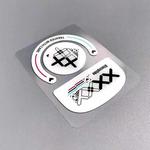 For Logitech GPW Glass Mouse Feet Stickers Anti-Slip Mouse Glide Skates(Printed White)