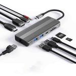 10-in-1 DP+HDMI Dual 8K Blueendless Multifunctional Type-C HD Gigabit Network Docking Station