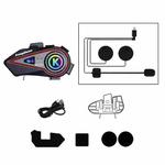Kuqibao K23S Helmet Bluetooth Earphones 1000m Motorcycle Bluetooth-compatible 2 Person Intercom With Light Waterproof Headset(Hard Wheat)