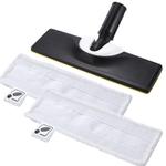 For Karcher SC3upright Steam Cleaner Magic Floor Brush, Style: Black White+2 Cloths