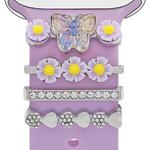 4pcs / Set 22mm Width Smart Watch Butterfly Flower Band Decorative Ring Metal Accessories, Style: 2