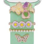 4pcs / Set 22mm Width Smart Watch Butterfly Flower Band Decorative Ring Metal Accessories, Style: 4