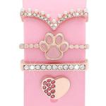 4pcs / Set 22mm Width Smart Watch Band Decorative Ring Metal Accessories, Style: 1